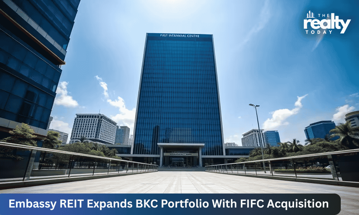 Embassy REIT Buys 8,048 Sq Ft at BKC's FIFC for ₹48.29 Crore