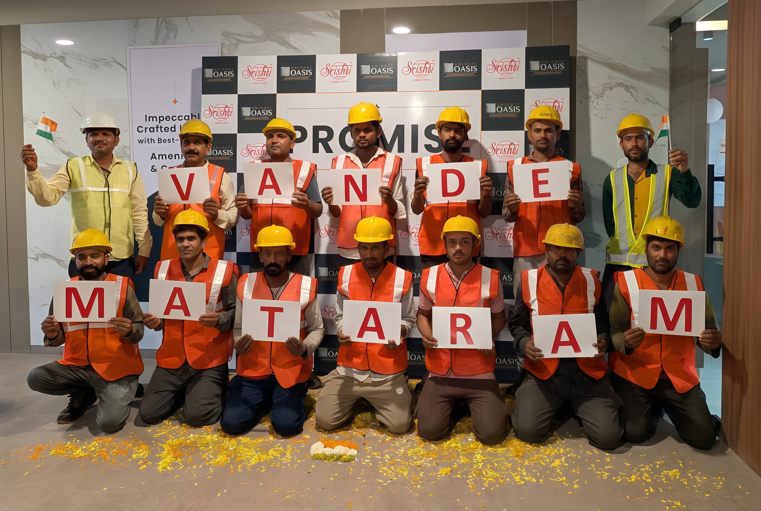 Srishti Group Celebrates Republic Day with ‘Builders of Our City’ Labour Appreciation Initiative at GMLR One